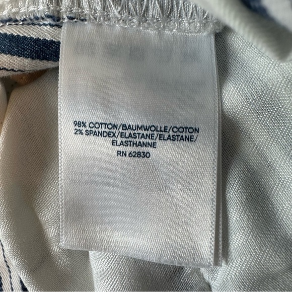 Lands End Women’s Mid Rise Classic Straight Leg Chino Ankle Pants Stripe Size 10 - Picture 16 of 16